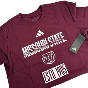 Adidas Missouri‎ State Bears T Shirt NCAA Maroon Mens Small Tee Short Sleeve NEW
